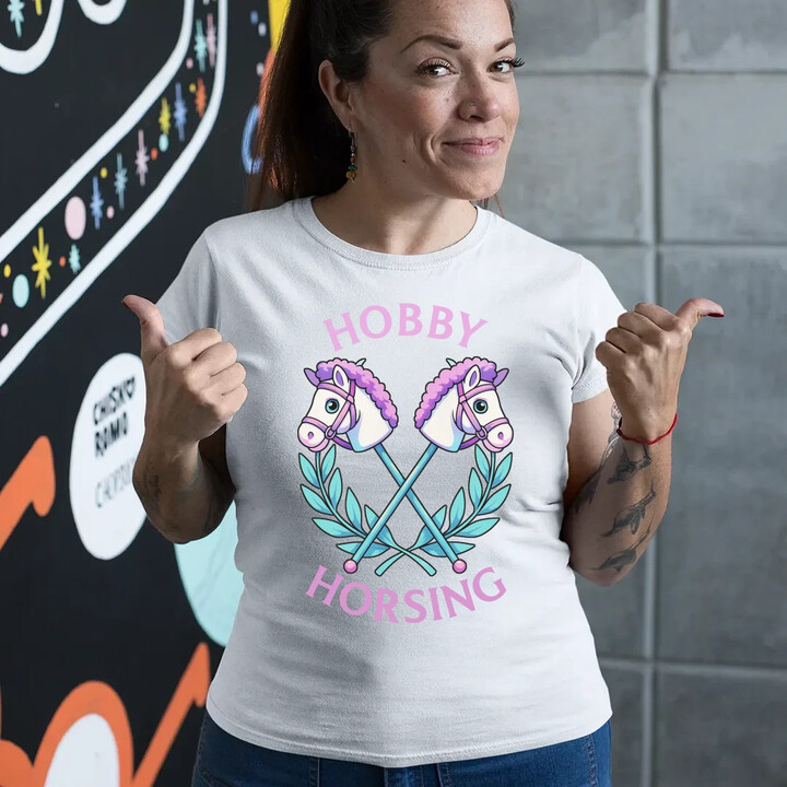 Hobby horsing  - dámské tričko s potiskem