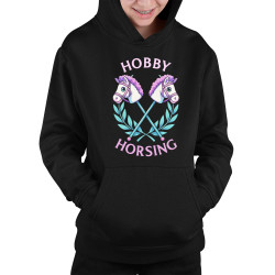 Hobby horsing - dětská mikina s kapucí