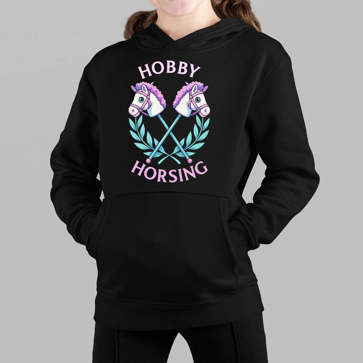 Hobby horsing - dětská mikina s kapucí
