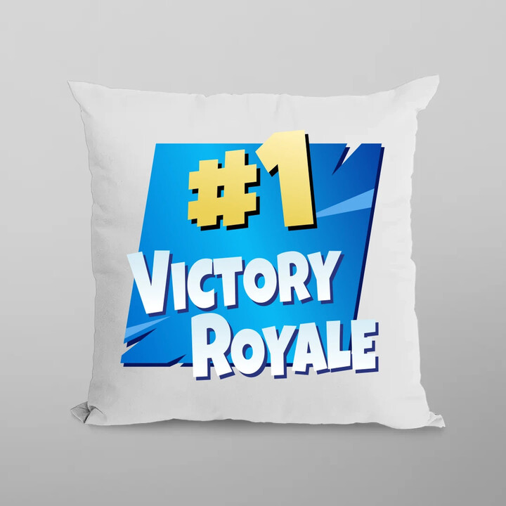 Number 1 Victory Royale - polštář s potiskem pro fanoušky hry Fortnite