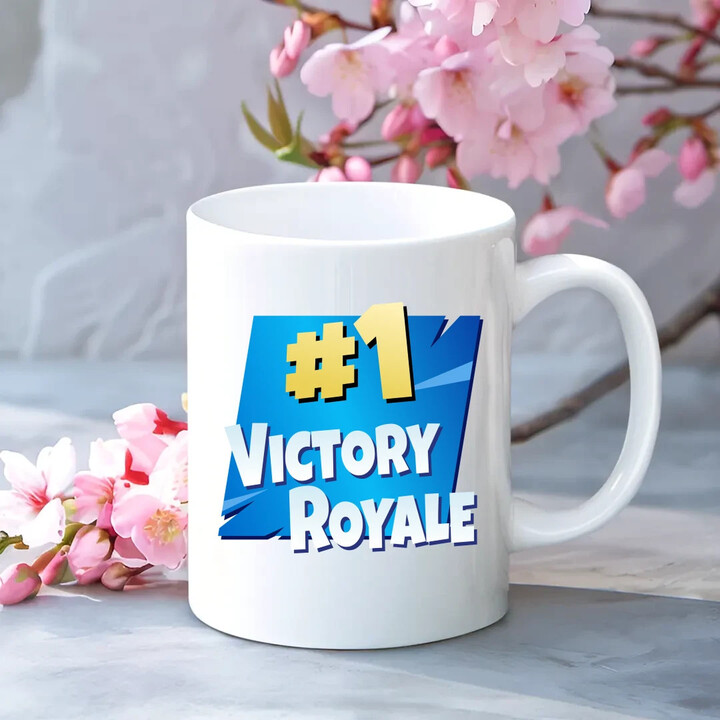 Number 1 Victory Royale - hrnek s potiskem pro fanoušky hry Fortnite
