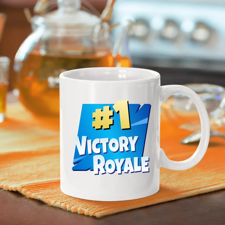 Number 1 Victory Royale - hrnek s potiskem pro fanoušky hry Fortnite