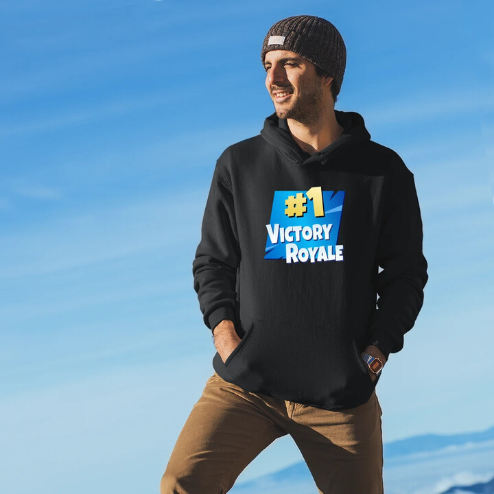 Number 1 Victory Royale - pánská mikina s potiskem pro fanoušky hry Fortnite