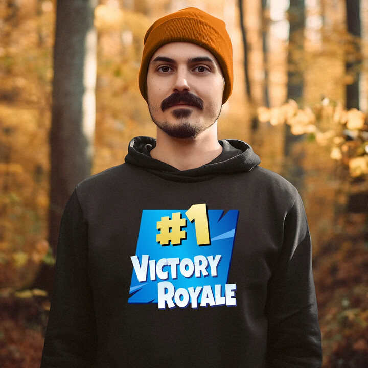 Number 1 Victory Royale - pánská mikina s potiskem pro fanoušky hry Fortnite
