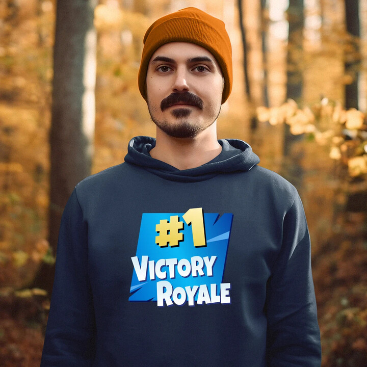 Number 1 Victory Royale - pánská mikina s potiskem pro fanoušky hry Fortnite