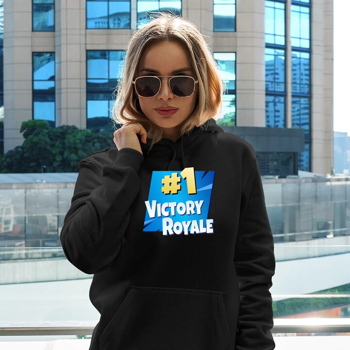 Number 1 Victory Royale - dámská mikina s potiskem pro fanoušky hry Fortnite