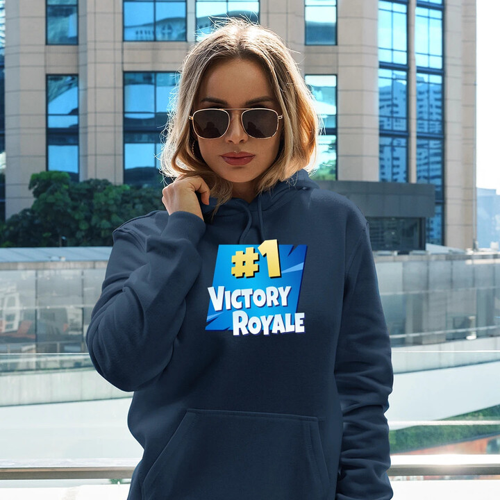 Number 1 Victory Royale - dámská mikina s potiskem pro fanoušky hry Fortnite