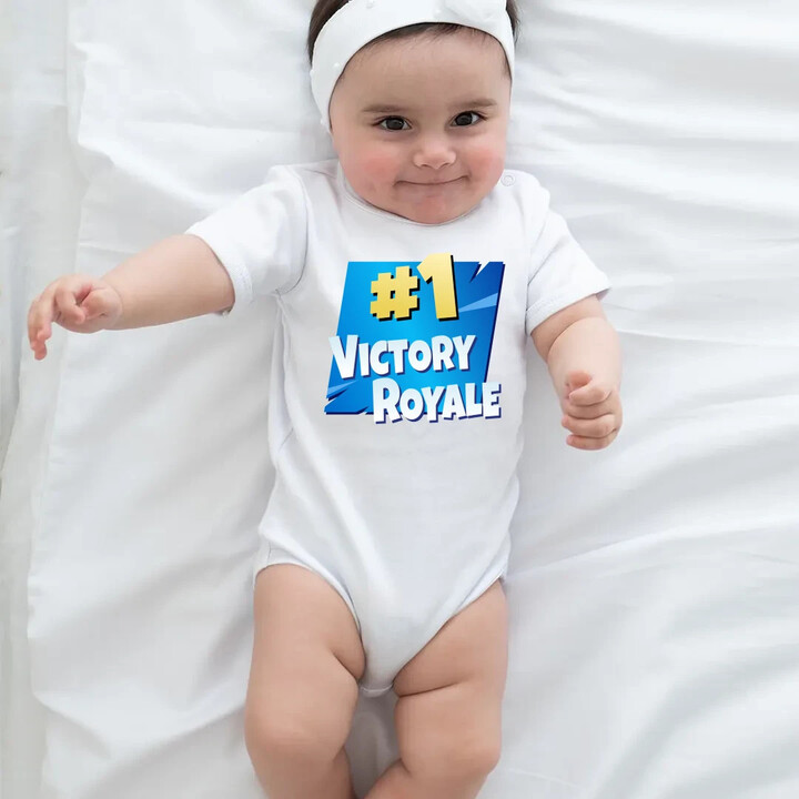 Number 1 Victory Royale - dětské body s potiskem pro fanoušky hry Fortnite