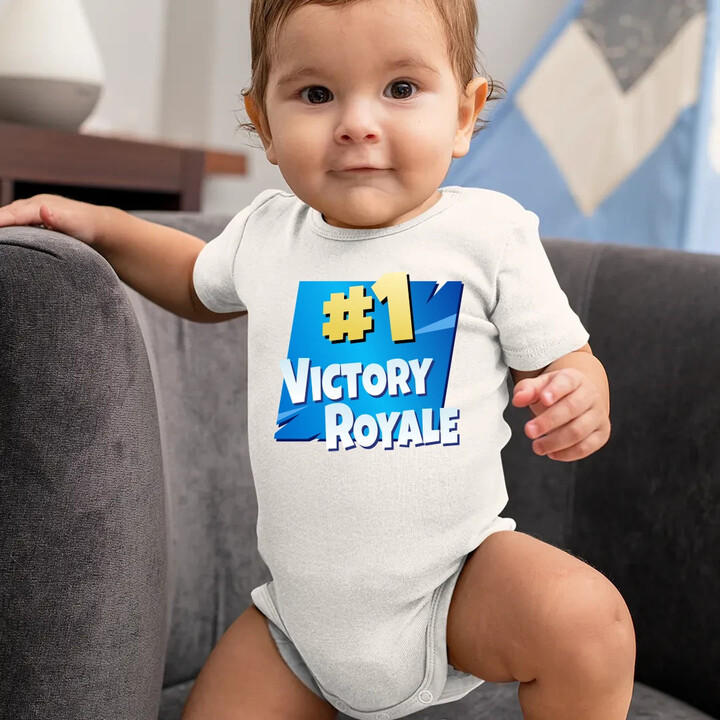 Number 1 Victory Royale - dětské body s potiskem pro fanoušky hry Fortnite