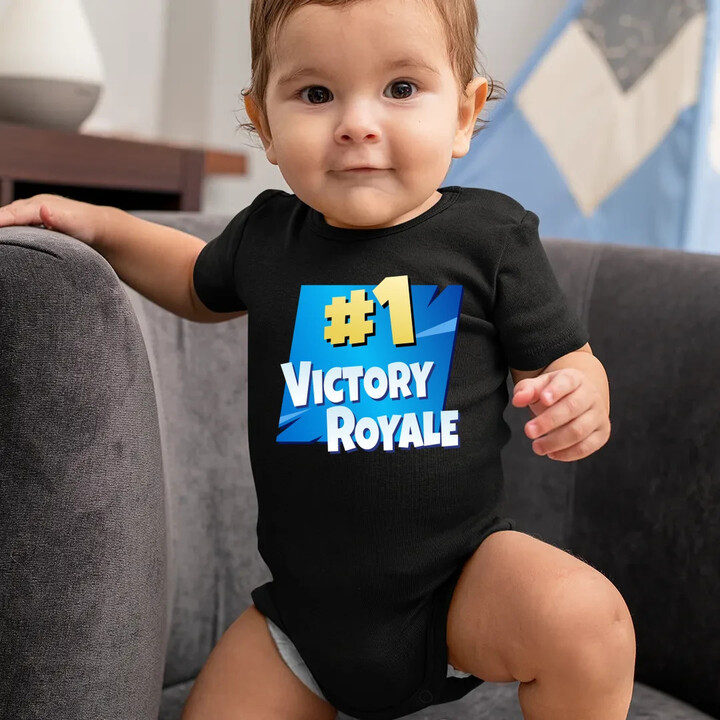 Number 1 Victory Royale - dětské body s potiskem pro fanoušky hry Fortnite