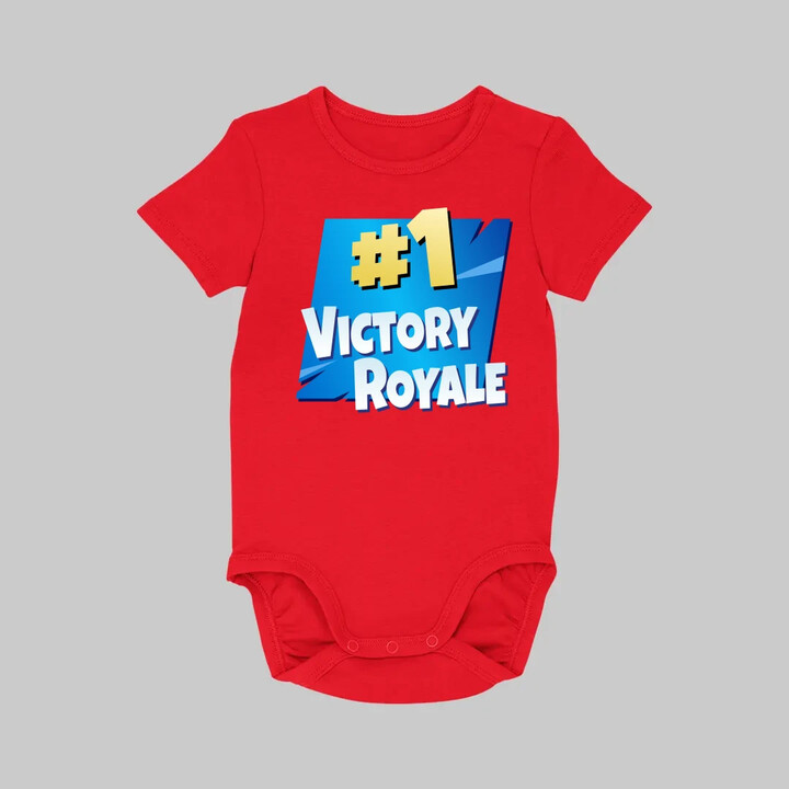 Number 1 Victory Royale - dětské body s potiskem pro fanoušky hry Fortnite