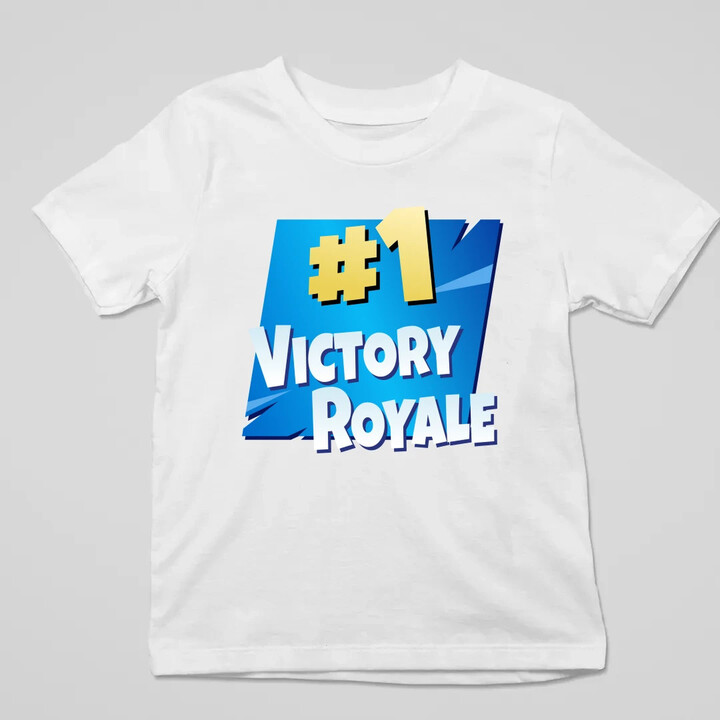 Number 1 Victory Royale - dětské tričko s potiskem pro fanoušky hry Fortnite