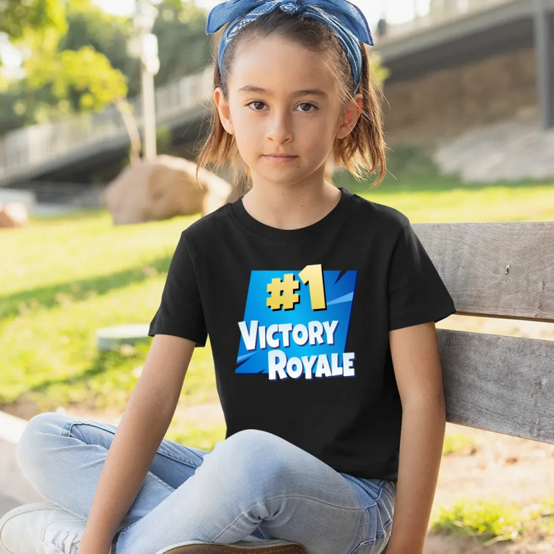 Number 1 Victory Royale - dětské tričko s potiskem pro fanoušky hry Fortnite