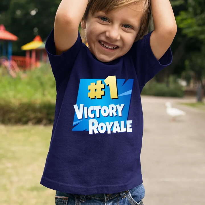 Number 1 Victory Royale - dětské tričko s potiskem pro fanoušky hry Fortnite