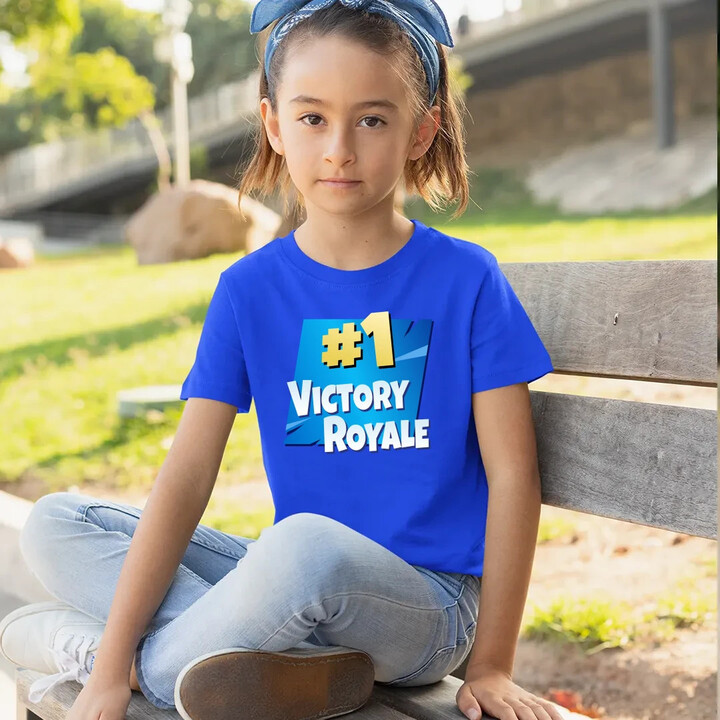 Number 1 Victory Royale - dětské tričko s potiskem pro fanoušky hry Fortnite