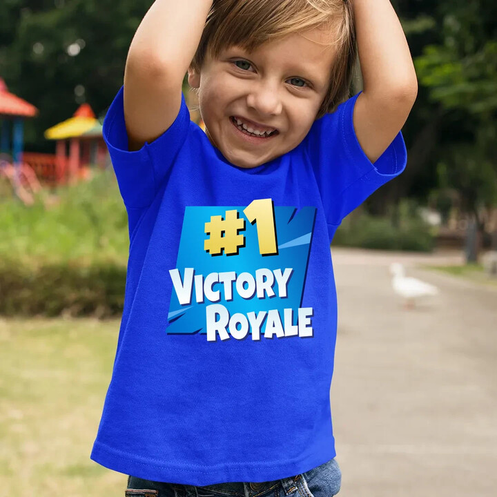 Number 1 Victory Royale - dětské tričko s potiskem pro fanoušky hry Fortnite