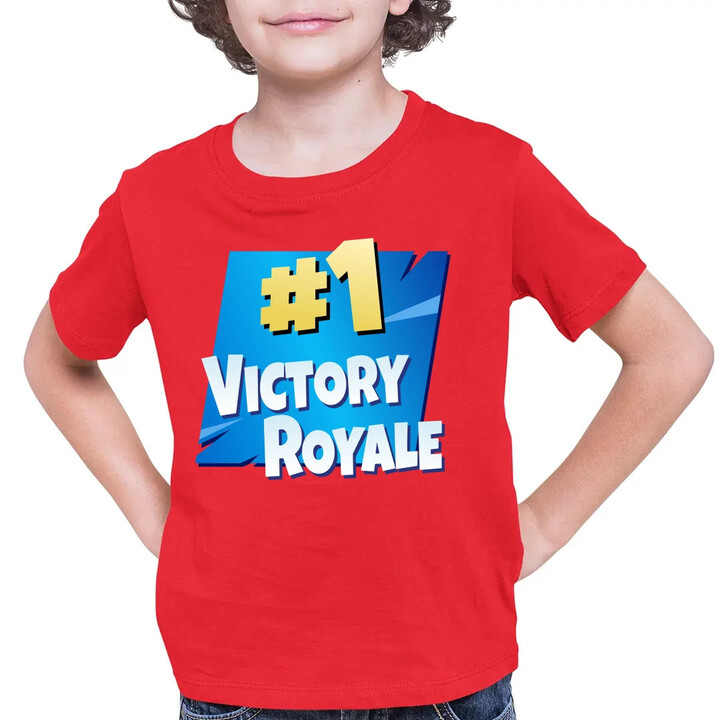 Number 1 Victory Royale - dětské tričko s potiskem pro fanoušky hry Fortnite