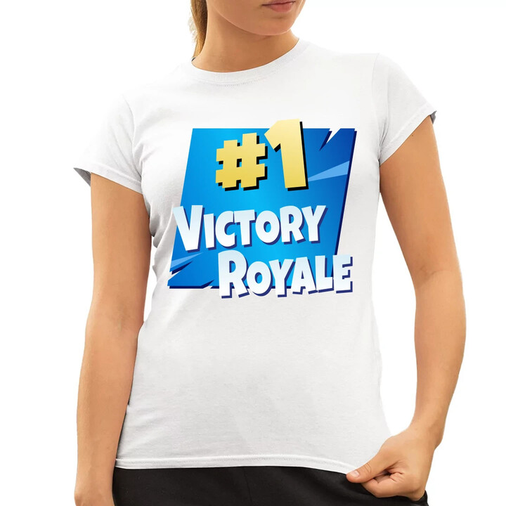 Number 1 Victory Royale  - dámské tričko s potiskem pro fanoušky hry Fortnite