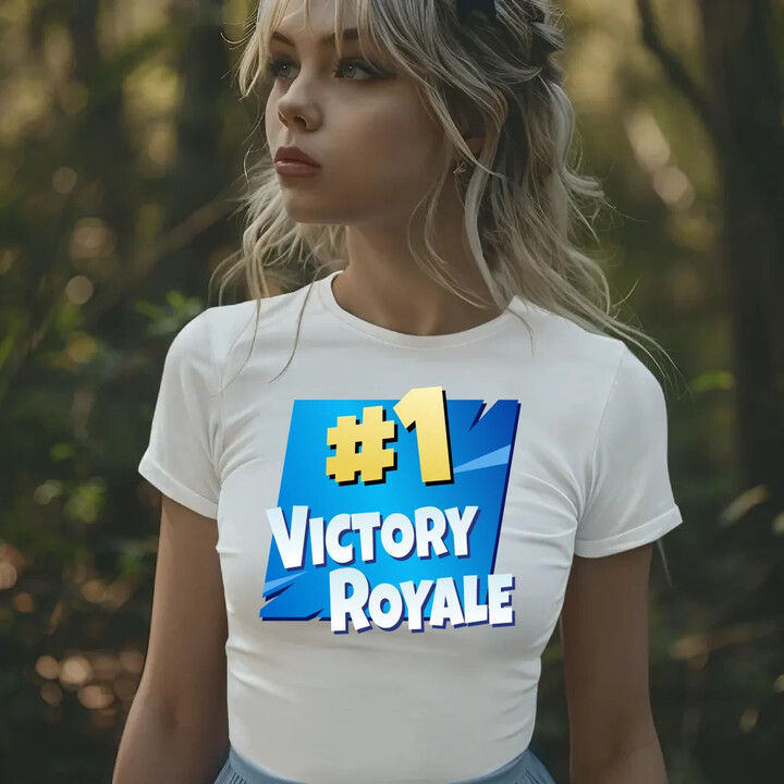 Number 1 Victory Royale  - dámské tričko s potiskem pro fanoušky hry Fortnite