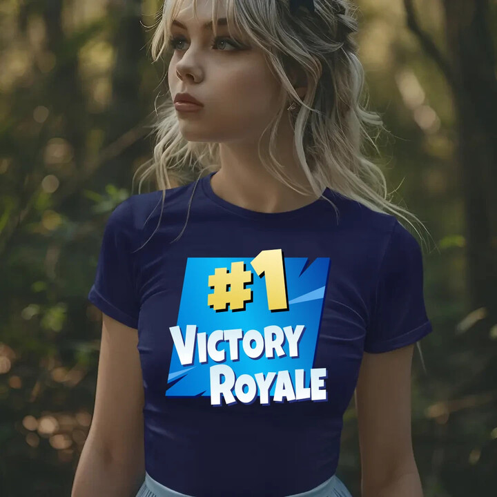 Number 1 Victory Royale  - dámské tričko s potiskem pro fanoušky hry Fortnite