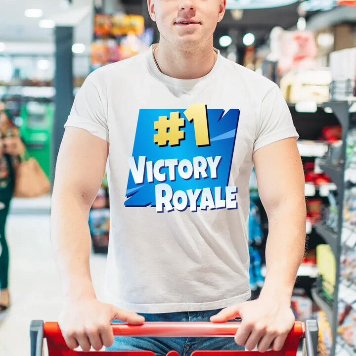 Number 1 Victory Royale - pánské tričko s potiskem pro fanoušky hry Fortnite