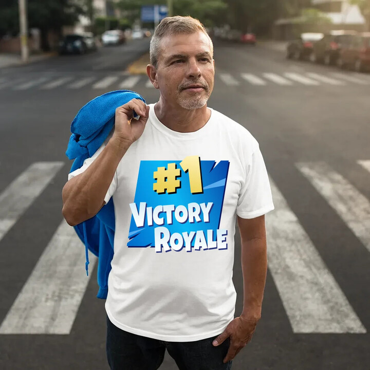 Number 1 Victory Royale - pánské tričko s potiskem pro fanoušky hry Fortnite