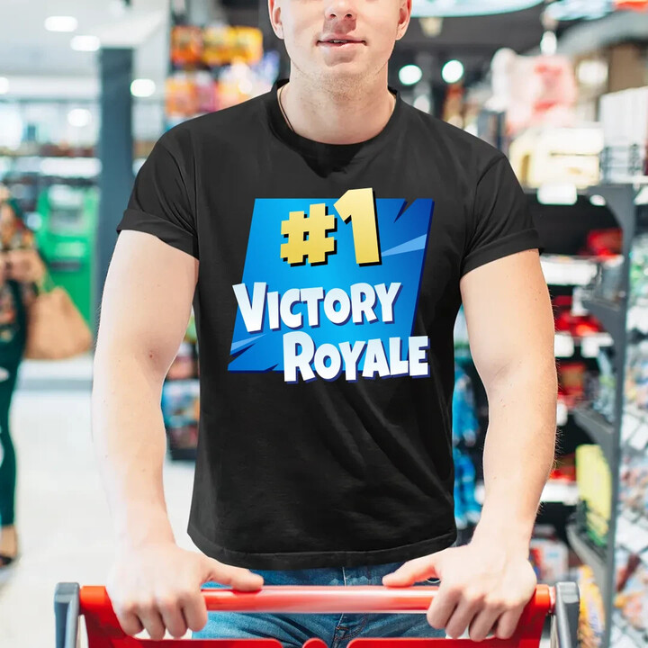 Number 1 Victory Royale - pánské tričko s potiskem pro fanoušky hry Fortnite