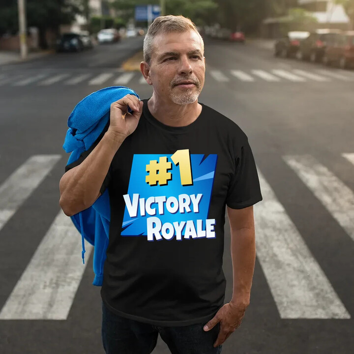 Number 1 Victory Royale - pánské tričko s potiskem pro fanoušky hry Fortnite