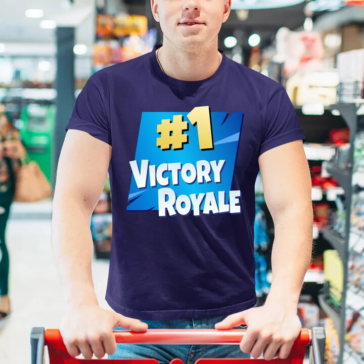 Number 1 Victory Royale - pánské tričko s potiskem pro fanoušky hry Fortnite