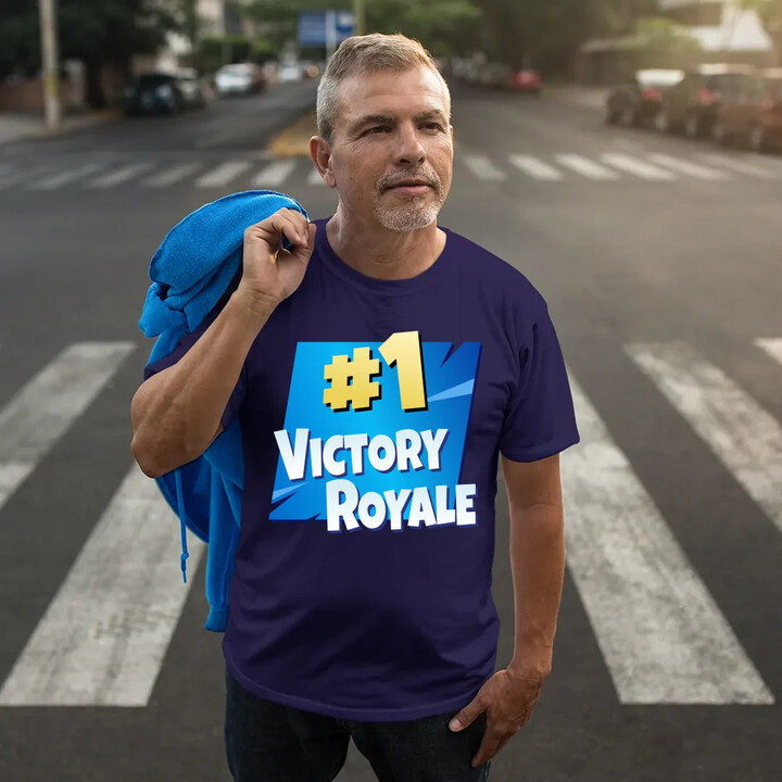 Number 1 Victory Royale - pánské tričko s potiskem pro fanoušky hry Fortnite