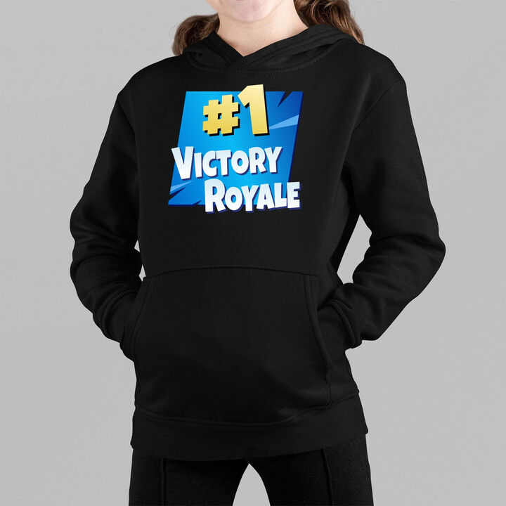 Number 1 Victory Royale - dětská mikina s kapucí pro fanoušky hry Fortnite