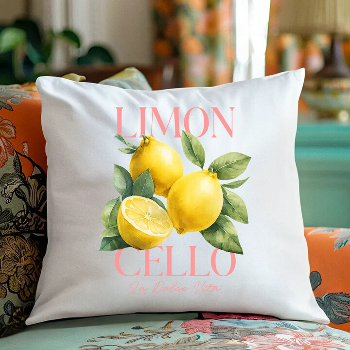 Limoncello La Dolce Vita - Citrón Lemon - polštář s potiskem