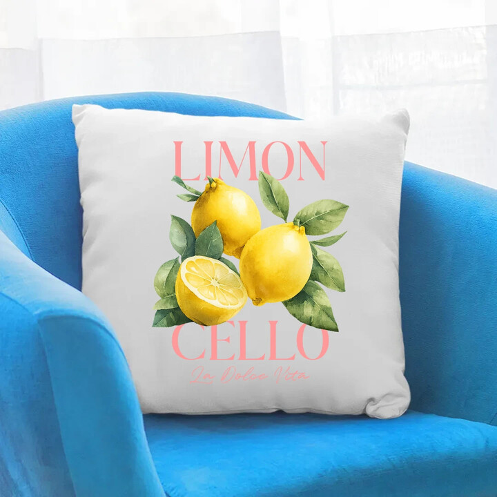 Limoncello La Dolce Vita - Citrón Lemon - polštář s potiskem