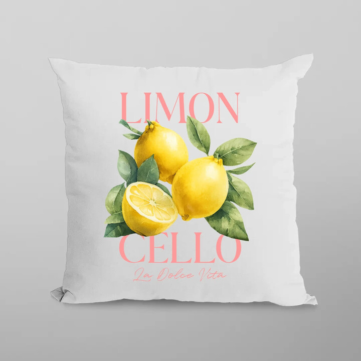 Limoncello La Dolce Vita - Citrón Lemon - polštář s potiskem