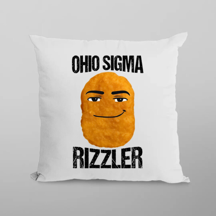 Ohio sigma rizzler - polštář s potiskem