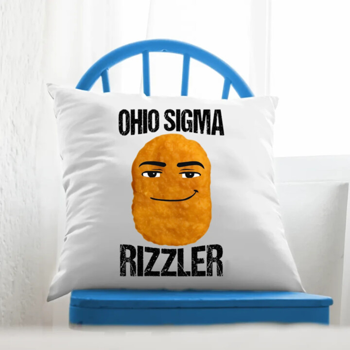 Ohio sigma rizzler - polštář s potiskem