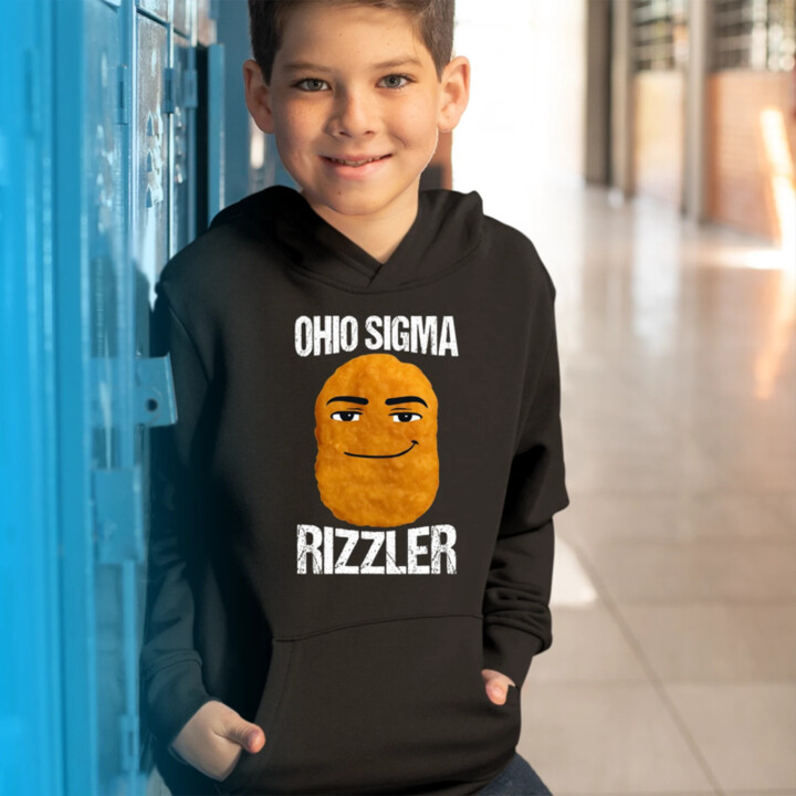 Ohio sigma rizzler - dětská mikina s kapucí