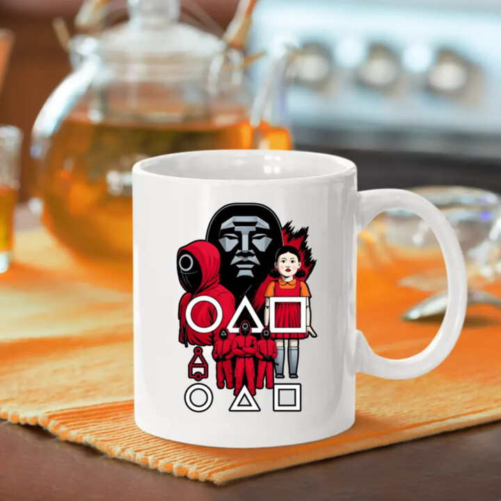 Game Over - hrnek s potiskem pro fanoušky seriálu Squid Game
