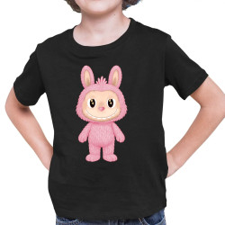 Plyšový Maskot Bubu Růžový - dětské tričko s potiskem pro fanoušky Labubu