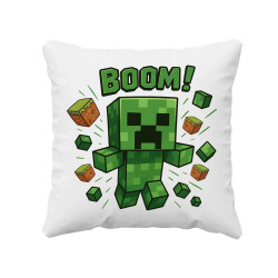 Boom! - polštář s potiskem pro fanoušky Minecraftu