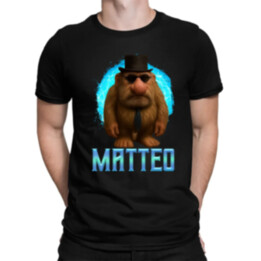 Matteo - Italian Brainrot - trpaslík s okuliarmi - pánské tričko s potiskem MATTEOOOOOOOOOO