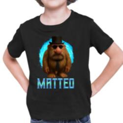 Matteo - Italian Brainrot - trpaslík s okuliarmi - dětské tričko s potiskem MATTEOOOOOOOOOO