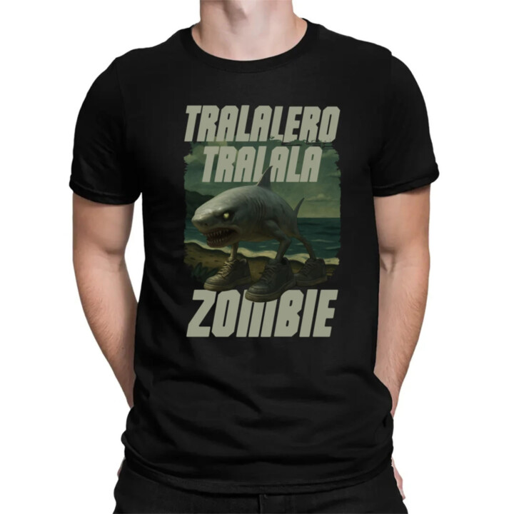 Tralalero tralala - zombie - Italian Brainrot  - pánské tričko s potiskem