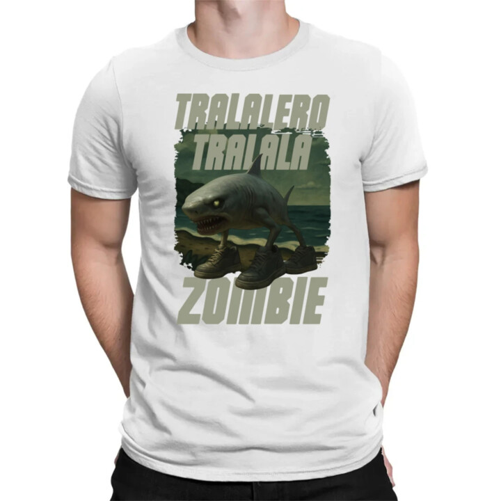 Tralalero tralala - zombie - Italian Brainrot  - pánské tričko s potiskem