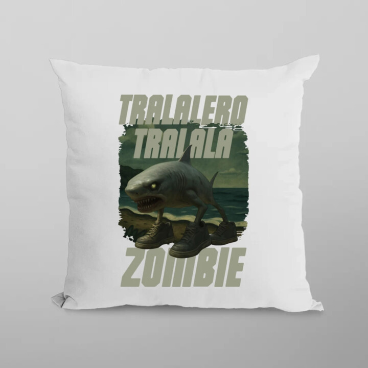 Tralalero tralala - zombie - Italian Brainrot  - polštář s potiskem
