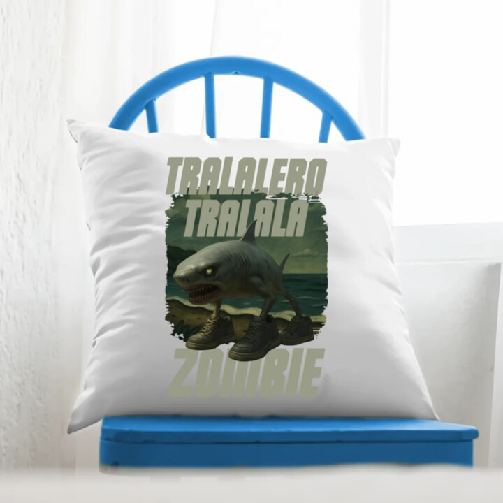 Tralalero tralala - zombie - Italian Brainrot  - polštář s potiskem