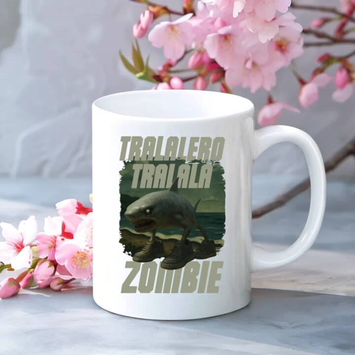 Tralalero tralala - zombie - Italian Brainrot  - hrnek s potiskem