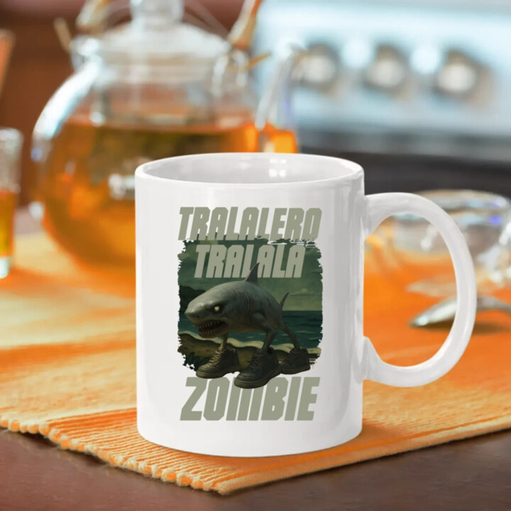 Tralalero tralala - zombie - Italian Brainrot  - hrnek s potiskem