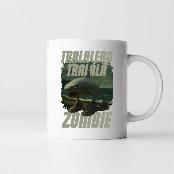 Tralalero tralala - zombie - Italian Brainrot  - hrnek s potiskem