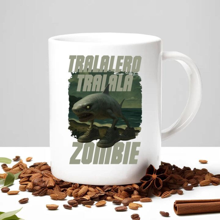 Tralalero tralala - zombie - Italian Brainrot  - hrnek s potiskem